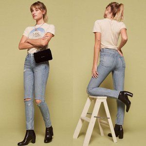 Reformation Light Blue Skinny Jeans